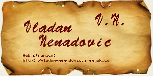 Vladan Nenadović vizit kartica